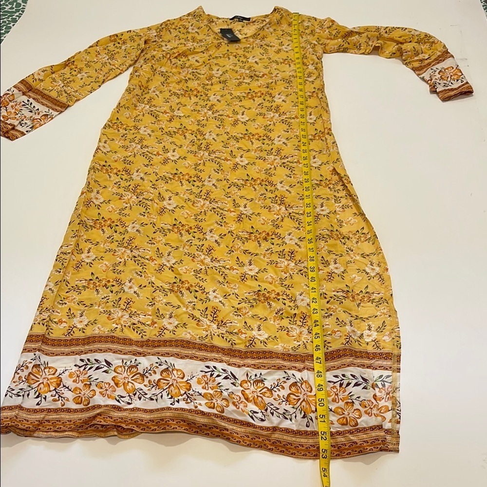 Lulus Fond Memories Yellow Floral Print Long Sleeve Maxi Dress - Picture 8 of 10
